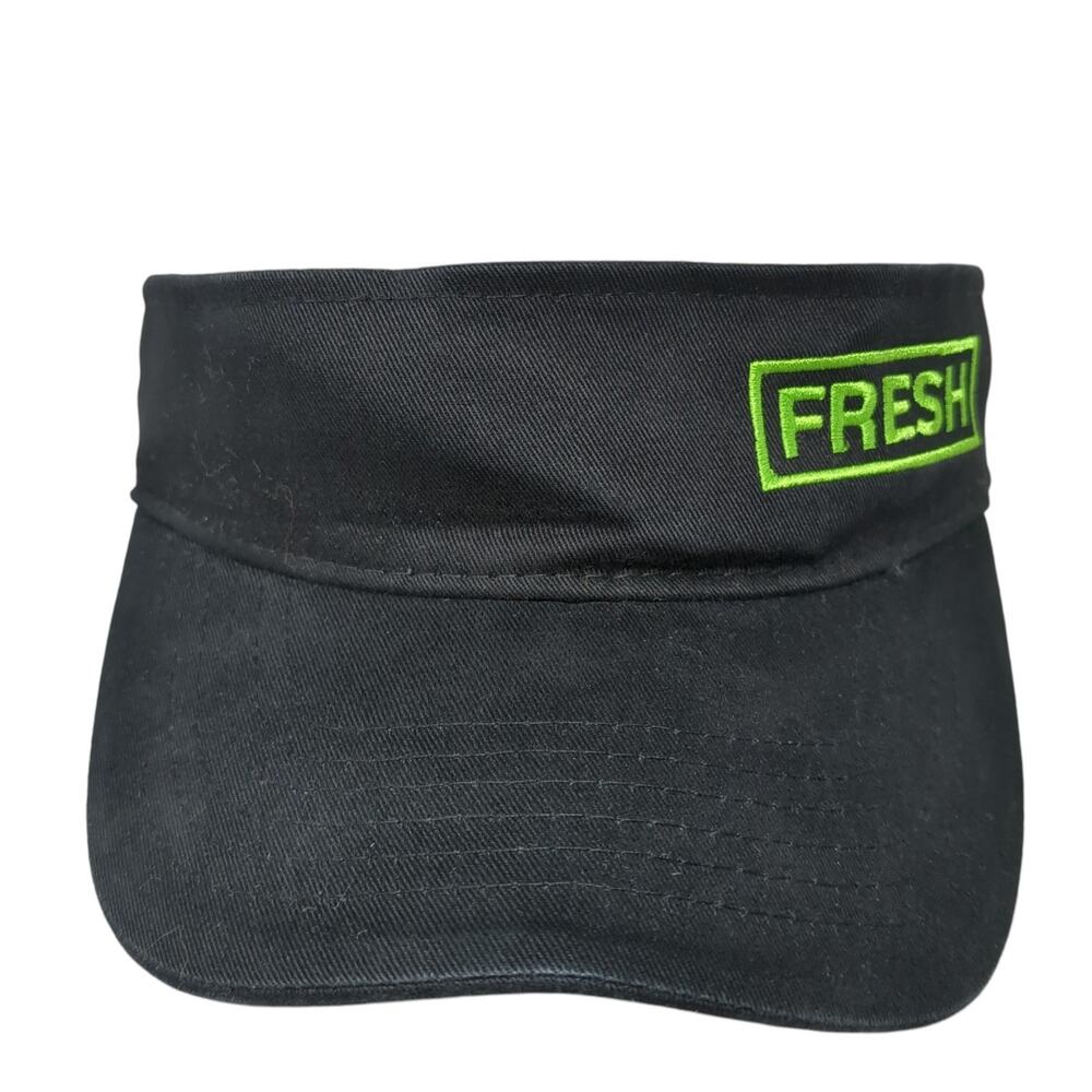 Subway Fresh Strapback Sun Visor Cap Black One Size Adjustable Embroidered